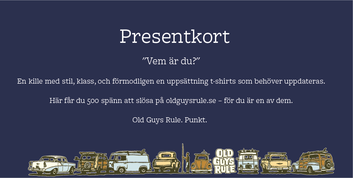 Presentkort Old Guys Rule