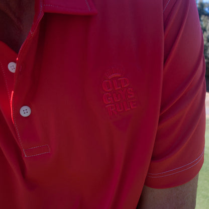 OGR STACKED CAYENNE GOLF POLO