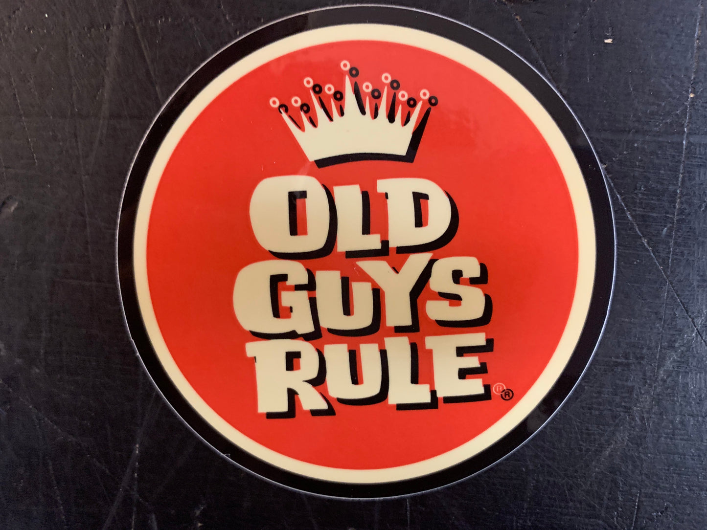 Red Crown Decal Old Guys Rule